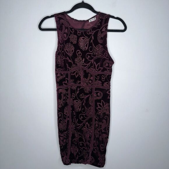 Free People Dresses & Skirts - Intimately Free People Women’s Burnout Babe Purple Velvet Dress Size Small